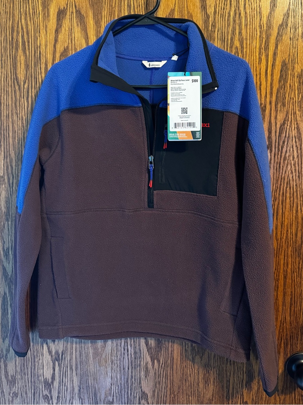 cotopaxi women’s small colorblock half-zip fleece small